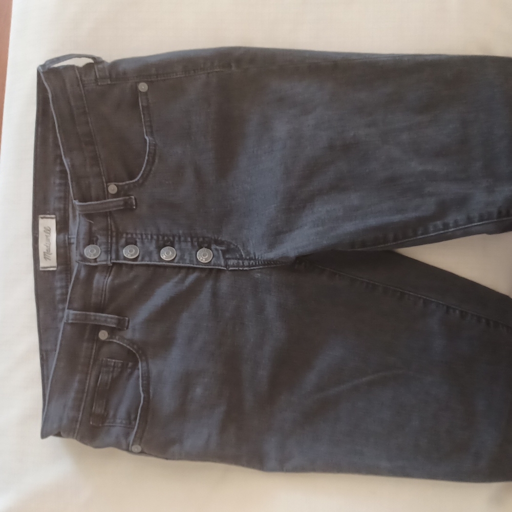 Madewell 9” High Rise Skinny Jeans H3026 size 29 black faded